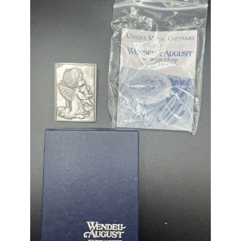 Wendell August Forge Handmade Baby Child Angel Brooch Pin